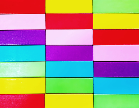 Full Frame Background of Colorful Wooden Blocks