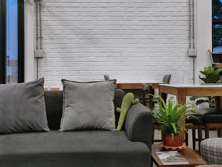 Cozy Living Room with Couch and Pillows