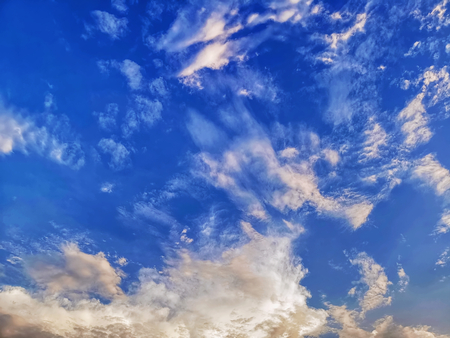 Full Frame Background of Blue Cloudy Skyの写真素材
