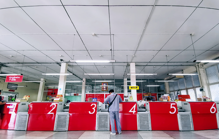 Bangpoo, Samut Prakan / Thailand - March 11, 2019: Service Counters at Bangpoo Post Officeのeditorial素材