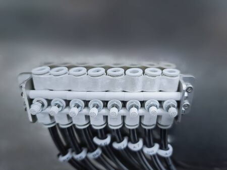 Set of Pneumatic Speed Controllers with Hoses Connected on the Bottome