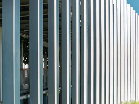 Row of Vertical Pillars Pattern with Lights and Shadowsの写真素材