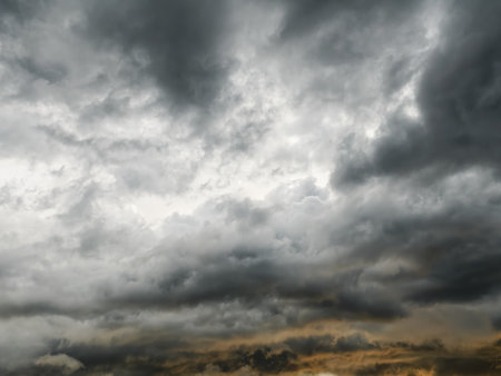 Full Frame Background of Stormy Cloudsの写真素材