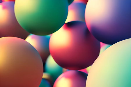 AI generated Background of Colorful Balloonsの素材