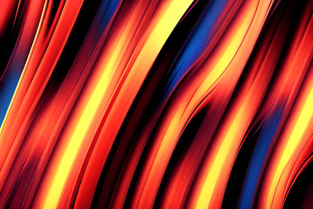 AI generated Full Frame Vibrant Colorful Wavy Backgroundの素材