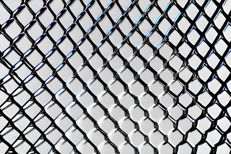 AI generated Full Frame Background of Metallic Wiremeshの素材