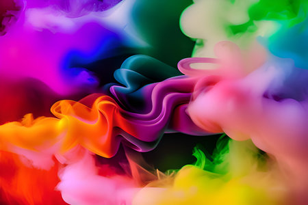 AI generated Abstract Vibrant Colorful Smoke Backgroundの素材