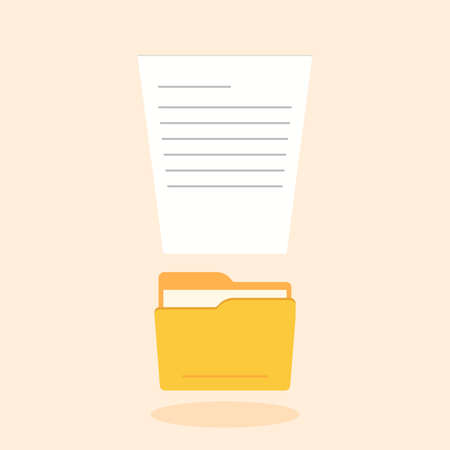 Documents file folder vector.のイラスト素材