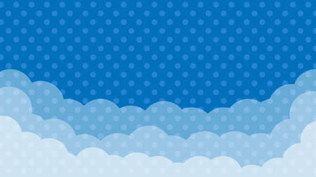 Cloud Polka Dot Background, Vector Illustration.のイラスト素材
