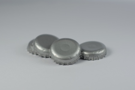 Metallic bottle capの写真素材