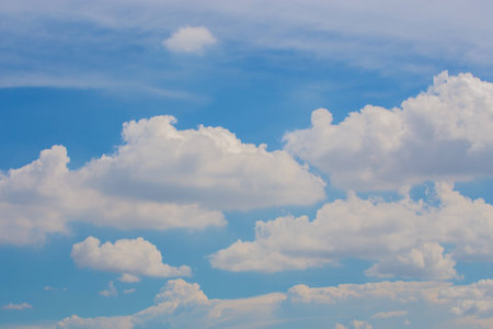 White cloud in the blue sky の写真素材