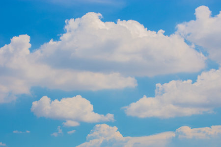 White cloud in the blue sky の写真素材