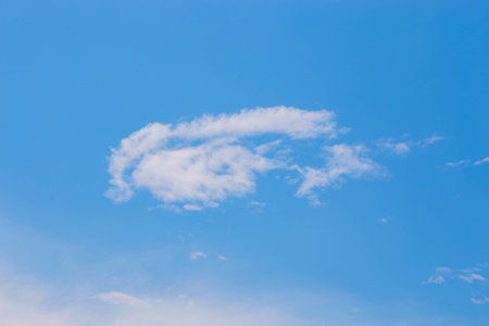 White cloud in the blue sky の写真素材