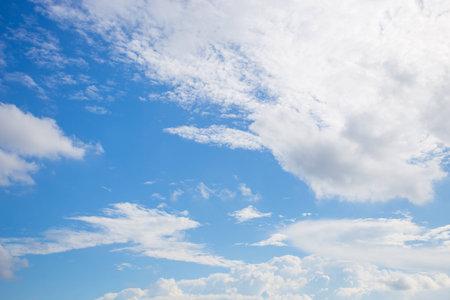 White cloud in the blue sky の写真素材