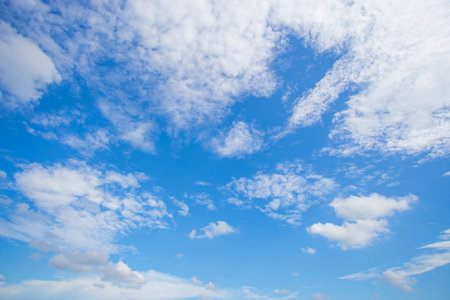 White cloud in the blue sky の写真素材