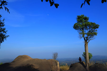 Stonehenge  Thailand  in  stone  field  âMo Hin  Khawâ of  Chaiyaphum  province, Thailandの写真素材