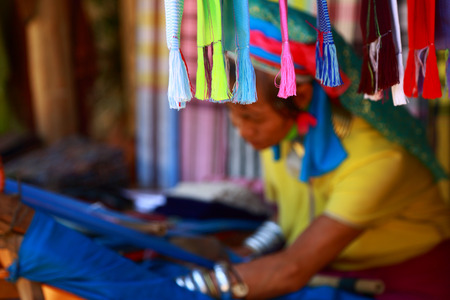 Karen  minority in meahongson, thailandのeditorial素材