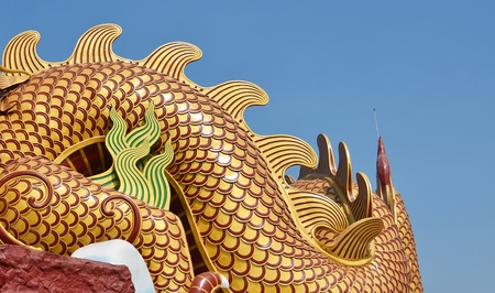 Dragon sculpture  at Chineses temple の写真素材