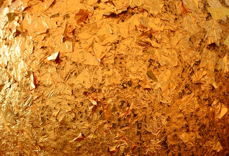 Thai Ancient Art gold leaf   in Thailandの写真素材