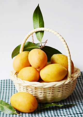 Marian Plum Fruits  Thai name is Mayongchid Maprang の写真素材
