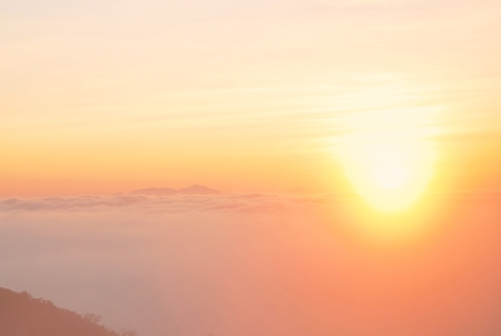 Sunset landscape of mountain