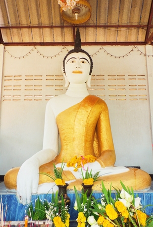 Thai buddha in temple Thailand のeditorial素材