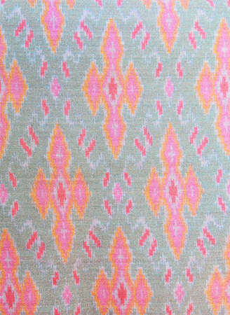 Colorful fabric art background Thai fabricの写真素材