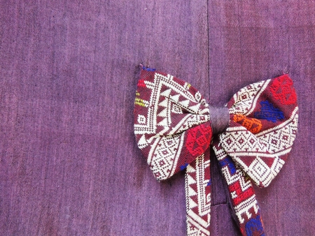 Colorful fabric art background Thai fabricの写真素材