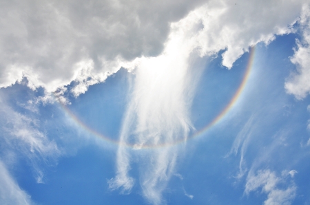 Sun haloの写真素材