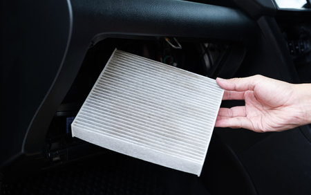 Cabin Air Filter Replacement, Air filter in the cabin that is dirty after use for a while....