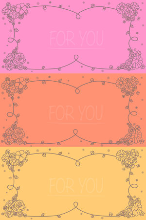 Flowers background cardのイラスト素材