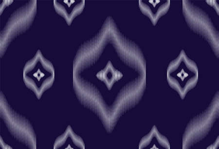 Geometric ethnic oriental ikat pattern traditional Design for background,carpet,wallpaper,clothing,wrapping,fabric,Vector illustration.embroidery style.のイラスト素材