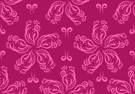 Seamless pattern with floral scribble motifs,Hand drawn with scribble textures and floral elements,Floral scribble vector design for Fashion printing,Wrapping,Backgrounds and Craftのイラスト素材