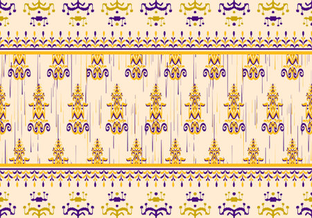 vector illustration embroidery style,traditional seamless embroidery pattern,Seamless pattern for home decorating ideas and fabric printing,textile decoration,interior,clothing,fashion printing,のイラスト素材