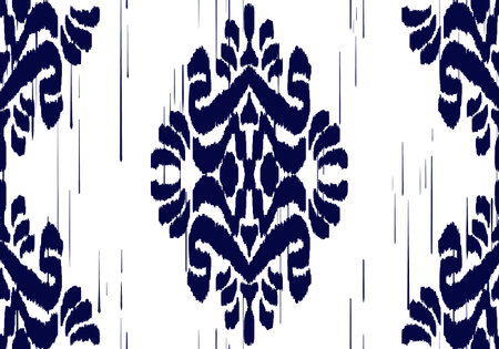 vector illustration embroidery style,traditional seamless embroidery pattern,Seamless pattern for home decorating ideas and fabric printing,textile decoration,interior,clothing,fashion printing,のイラスト素材