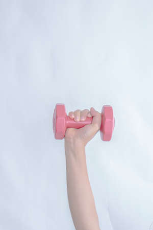man hand on white backgroundの写真素材