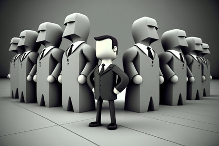 Team of business people. People showing leadership background, success management concept.の写真素材