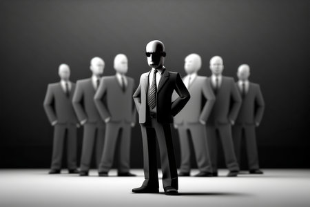 Team of business people. People showing leadership background, success management concept.の写真素材