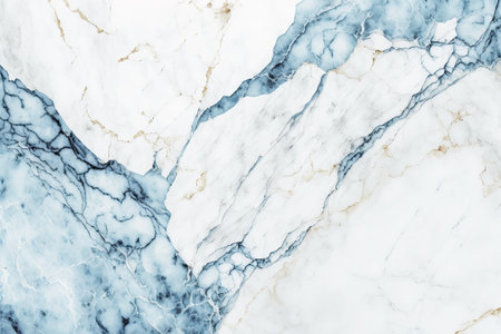 Blue and white abstract marble wallpaper. Horizontal abstract pattern.の写真素材