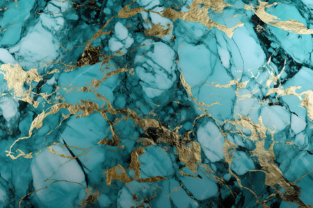 Vivid, realistic green and gold Marco alcohol ink patterns detail ripple patterns.の写真素材