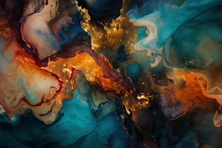 Combine multicolored alcohol ink style, ink fluid art style, backgroundの写真素材