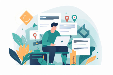 Modern email marketing illustration concept.の写真素材