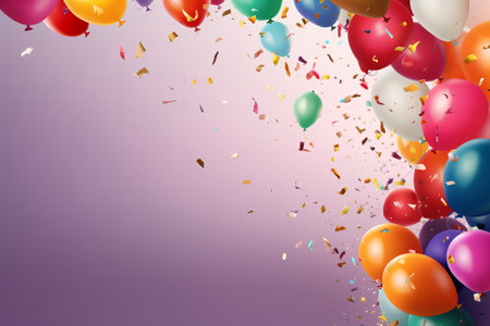 Abstract Party Colorful Balloons Illustration