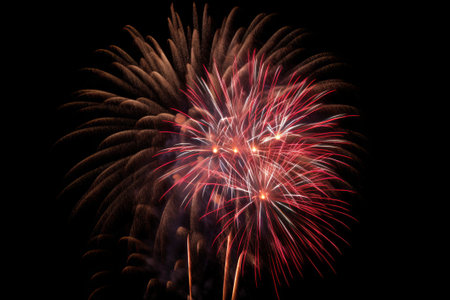 fireworks have started and all kinds of firework illustration from generative ai