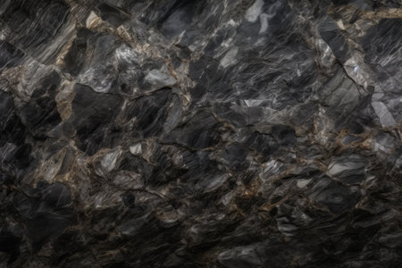 Abstract black granite illustration from generative aiの写真素材