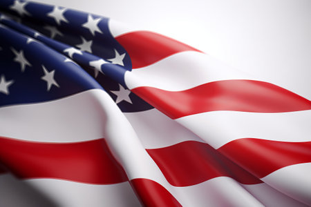 american flag illustration from generative aiの写真素材