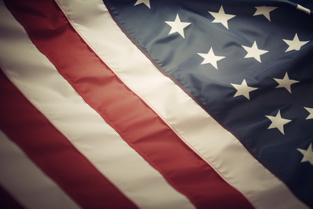 american flag illustration from generative aiの写真素材