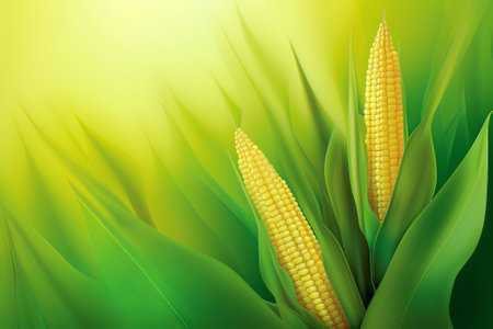 corn background illustration from generative aiの写真素材