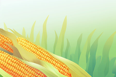 corn background illustration from generative aiの写真素材