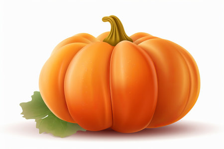 pumpkins on a white background illustration from generative aiの写真素材